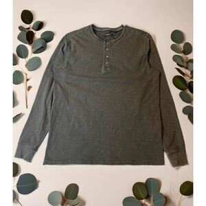 Jeremiah Men's Long Sleeve‎ Henley Shirt Casual Cotton Button Neck Pullover M
